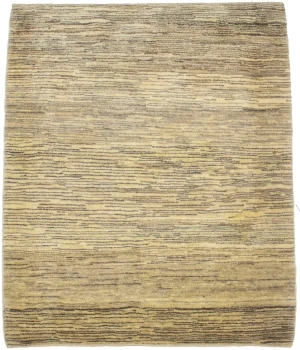 Vintage Tribal Stripes 3'8X4'5 Gabbeh Persian Rug