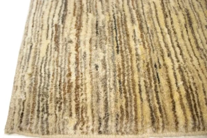 Vintage Tribal Stripes 3'8X4'5 Gabbeh Persian Rug