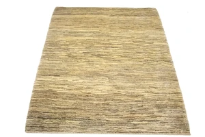 Vintage Tribal Stripes 3'8X4'5 Gabbeh Persian Rug