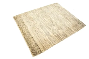 Vintage Tribal Stripes 3'8X4'5 Gabbeh Persian Rug