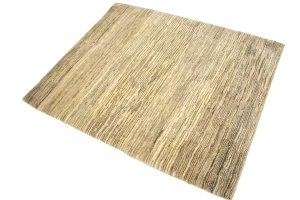 Vintage Tribal Stripes 3'8X4'5 Gabbeh Persian Rug