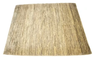 Vintage Tribal Stripes 3'8X4'5 Gabbeh Persian Rug