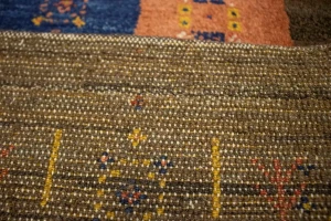 Brown Vintage Tribal 3'4X4'8 Gabbeh Persian Oriental Rug