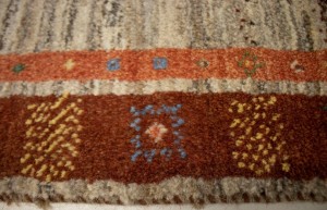 Vintage Tribal Bordered 3X4 Gabbeh Persian Rug