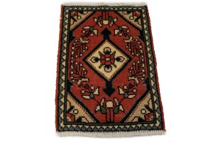 Semi Antique Floral Tribal 1'3X1'8 Hamedan Persian Rug