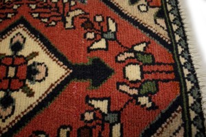 Semi Antique Floral Tribal 1'3X1'8 Hamedan Persian Rug