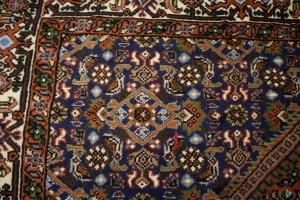 Vintage Floral Rust Orange 3'8X5'6 Bidjar Persian Rug
