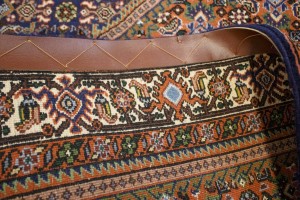Vintage Floral Rust Orange 3'8X5'6 Bidjar Persian Rug