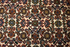 Vintage Floral Rust Orange 3'8X5'6 Bidjar Persian Rug