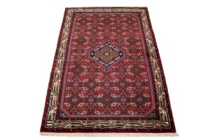 Vintage Tribal Red 3'7X5'4 Hamedan Persian Rug
