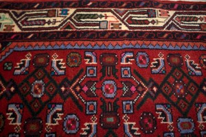 Vintage Tribal Red 3'7X5'4 Hamedan Persian Rug