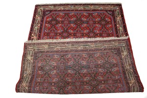Vintage Tribal Red 3'7X5'4 Hamedan Persian Rug