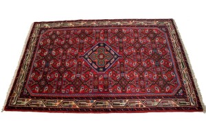 Vintage Tribal Red 3'7X5'4 Hamedan Persian Rug