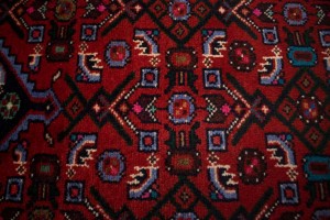 Vintage Tribal Red 3'7X5'4 Hamedan Persian Rug