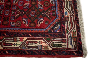 Vintage Tribal Red 3'7X5'4 Hamedan Persian Rug