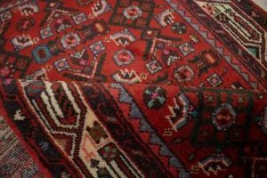 Red Vintage Tribal 3'5X5 Floral Hamedan Persian Rug