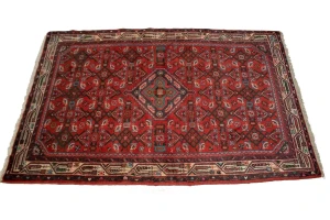 Red Vintage Tribal 3'5X5 Floral Hamedan Persian Rug