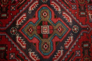 Red Vintage Tribal 3'5X5 Floral Hamedan Persian Rug