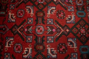 Red Vintage Tribal 3'5X5 Floral Hamedan Persian Rug