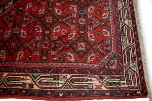 Red Vintage Tribal 3'5X5 Floral Hamedan Persian Rug