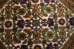 Vintage Floral Orange 4X5 Bidjar Persian Rug
