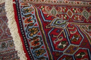 Purple-navy Vintage Floral Geometric 4X5 Bidjar Sanneh Persian Oriental Rug