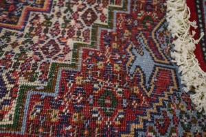 Purple-navy Vintage Floral Geometric 4X5 Bidjar Sanneh Persian Oriental Rug