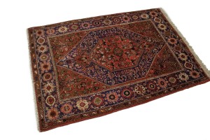 Vintage Floral Rusty Red 3X5  Rug