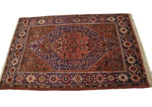Vintage Floral Rusty Red 3X5  Rug