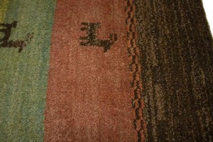 Multicolored Tribal Stripes 3X5 Gabbeh Persian Rug