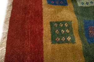 Multicolored Stripes Tribal 2'7X3'8 Gabbeh Persian Rug