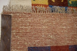 Border Checker Tribal 2'6X3'8 Gabbeh Persian Rug