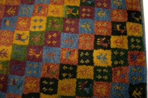 Multicolored Tribal Checker 3X4 Gabbeh Persian Rug