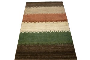 Vintage Tribal Stripes 3'5X5'3 Gabbeh Persian Rug