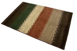 Vintage Tribal Stripes 3'5X5'3 Gabbeh Persian Rug