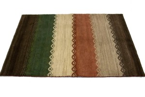 Vintage Tribal Stripes 3'5X5'3 Gabbeh Persian Rug