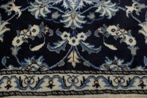 Navy Blue Floral Classic 3X4'6 Nain Persian Rug
