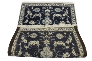 Navy Blue Floral Classic 3X4'6 Nain Persian Rug