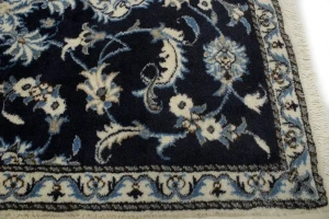 Navy Blue Floral Classic 3X4'6 Nain Persian Rug