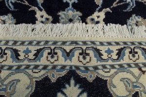 Navy Blue Floral Classic 3X4'5 Nain Persian Rug