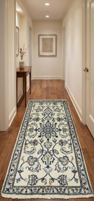 2'2 X 4'6 Cream Nain Hand Knotted Persian Wool Rug