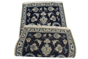 Navy Blue Floral Classic 2'3X4'6 Nain Persian Rug