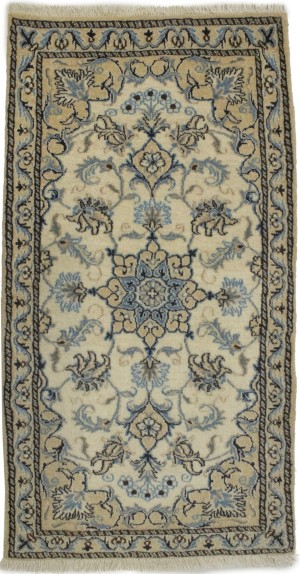 Cream Classic Floral 2'4X4'5 Nain Persian Rug