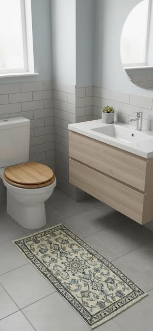 Cream Classic Floral 2'3X5 Nain Persian Rug