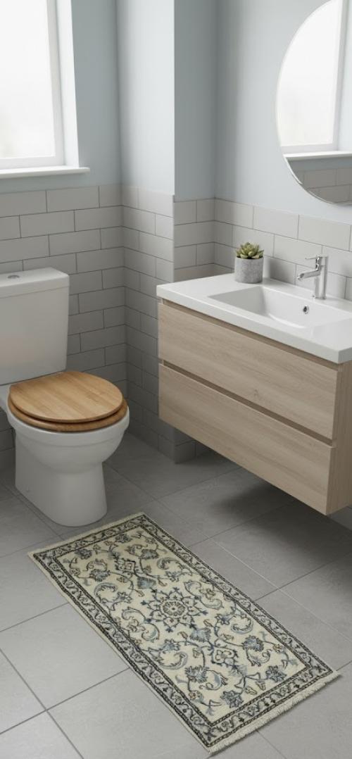 Cream Classic Floral 2'3X5 Nain Persian Rug