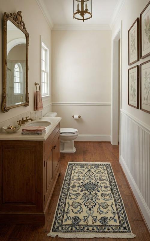 Cream Classic Floral 2'2X4'9 Nain Persian Rug
