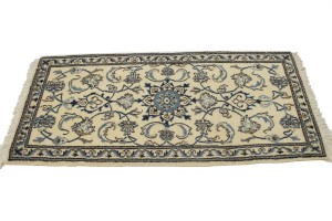 Cream Classic Floral 2'2X4'9 Nain Persian Rug