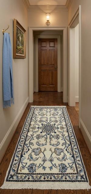 Cream Classic Floral 2'3X4'7 Nain Persian Rug