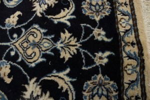 Navy Blue Classic Floral 2'4X4'5 Nain Persian Rug