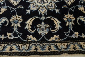 Navy Blue Classic Floral 2'4X4'5 Nain Persian Rug